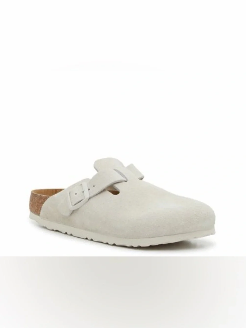 Birkenstock Boston Clog   Suede‎ Clog in Off-White